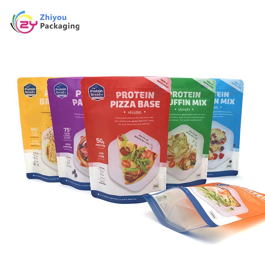 Custom Printed Resealable Plastic Snack Food Packaging Bag